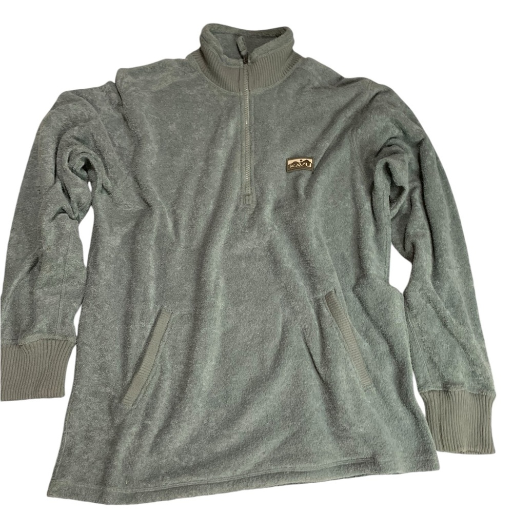 Kavu 1/4 Zip Brown Pullover Throwshirt Men’s Outdoor Hiking Camping